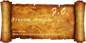 Freitag Orsolya névjegykártya